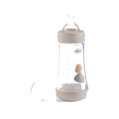 CHICCO MAMADERA PERFECT5 BLANCO FLUJO MEDIO 2M+ 240 ML - Childs Especialistas en Bebes