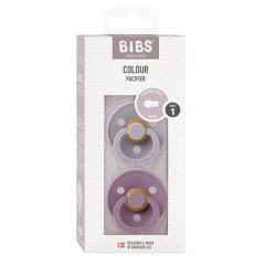 BIBS CHUPETE COLOUR FOSSIL GREY - MAUVE LATEX 0-6 M 2 UDS 110405 - comprar online