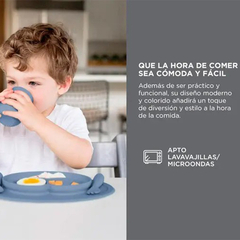 GADNIC PLATO DE SILICONAS CON CUBIERTOS VERDE en internet