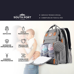 SOUTH PORT MOCHILA MATERNAL CON CAMBIADOR CUNITA WY243 en internet
