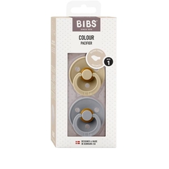 BIBS CHUPETE COLOUR ANATOMICAL VANILLA CLOUD LATEX 0-6 M 2 UDS 2111420