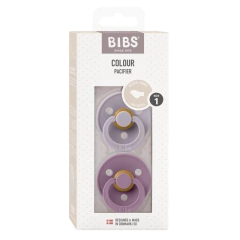 BIBS CHUPETE COLOUR ANATOMICAL FOSSIL GREY MAUVE LATEX 0-6M 2 UDS 2111422