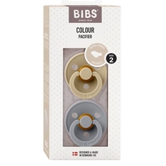 BIBS CHUPETE COLOUR ANATOMICAL VANILLA CLOUD LATEX 6-18 M 2 UDS 2211420