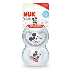 NUK SET DE 2 CHUPETES SPACE TALLE 2 6-18 M MICKEY MOUSE 10736761