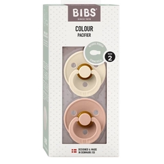 BIBS CHUPETE COLOUR SYMMETRICAL IVORY BLUSH LATEX 6-18 M 2 UDS 2221417