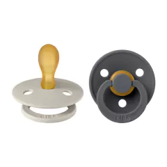 BIBS CHUPETE COLOUR SYMMETRICAL SAND IRON LATEX 6-18 M 2 UDS 2221419 - comprar online