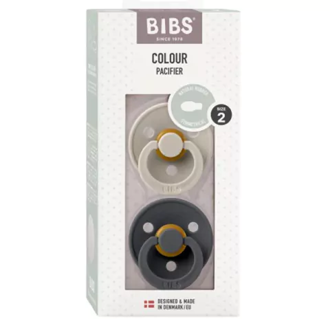 BIBS CHUPETE COLOUR SYMMETRICAL SAND IRON LATEX 6-18 M 2 UDS 2221419