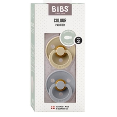 BIBS CHUPETE COLOUR SYMMETRICAL VANILLA CLOUD LATEX 6-18 M 2 UDS 2221420