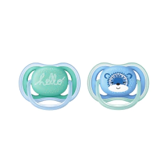 AVENT CHUPETE ULTRA AIR HELLO X 2 UNIDADES NENE 6-18 M SCF342/22