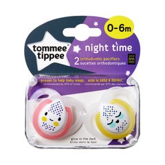 TOMMEE TIPPEE SET DE 2 CHUPETES NIGHT TIME 0-6 M - Childs Especialistas en Bebes