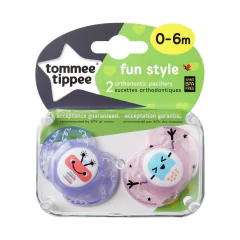 TOMMEE TIPPEE CHUPETE 0-6 M TT FUN STYLE 2 PIEZAS 53306840