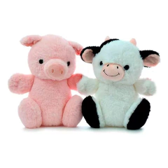 PHI PHI TOYS VACA Y CHANCHO SENTADO 20 CM X 1 UNIDAD 8128