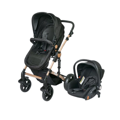 BABYONE TRAVEL SYSTEM MODULAR LAIKA NEGRO DORADO
