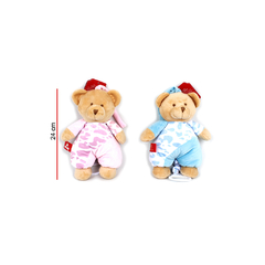 PHI PHI TOYS CUNERO MUSICAL OSO ROSA Y CELESTE 24 CM en internet