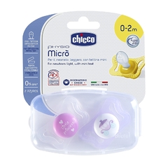 CHICCO CHUPETE MICRO SILICONA ROSA 0-2 M X 2 - comprar online