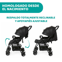 CHICCO COCHE OHLALA 3 JET BLACK - Childs Especialistas en Bebes