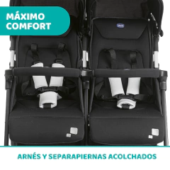 CHICCO COCHE DE MELLIZOS / GEMELOS OHLALA TWIN BLACK NIGHT - tienda online