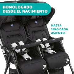 Imagen de CHICCO COCHE DE MELLIZOS / GEMELOS OHLALA TWIN BLACK NIGHT