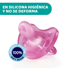 Imagen de CHICCO CHUPETE TODO GOMA SOFT ROSA 16-36M X 1 UNIDAD