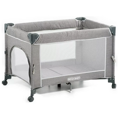 MEGA BABY CUNA COLECHO GRIS LEO CON CAMBIADOR