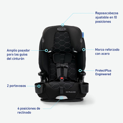 GRACO BUTACA BOOSTER NAUTILUS 2.0 LX HEX 2184592 - Childs Especialistas en Bebes