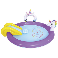 PILETA UNICORNIO CON TOBOGAN 195 x 152 x 76 CM IKOUT015 +24 MESES