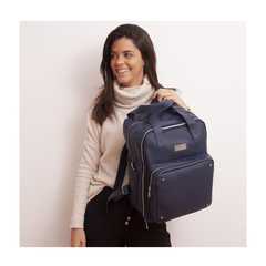 LAS FLORITAS MOCHILA MATERNAL JULIANA AZUL