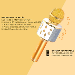 GADNIC MICROFONO KARAOKE ROSA MICROKA1 - Childs Especialistas en Bebes