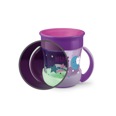 NUK VASO EVOLUTION MINI MAGIC CUP LUMINOSO VIOLETA 10751352B +6M - Childs Especialistas en Bebes