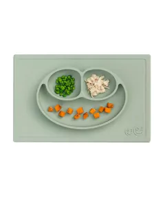 EZPZ HAPPY MAT PLATO DE SILICONAS SAGE VERDE RECTANGULAR