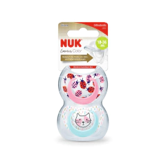 NUK SET DE 2 CHUPETES GENIUS COLOR TALLE 3 18-36 M NENA N0739421