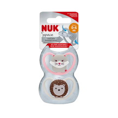 NUK SET DE 2 CHUPETES SPACE TALLE 1 0-6M GATO / OSO POLAR - PUERCOESPIN N0730377 en internet