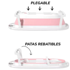 Imagen de OK BABY BAÑERA PLEGABLE CON TERMOMETRO Y ANTIDESLIZANTE MIA ROSA