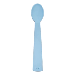 PUNTI PLATO RECTANGULAR SILICONA CON CUCHARA SKY BLUE - Childs Especialistas en Bebes