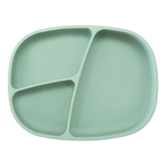 PUNTI PLATO RECTANGULAR SILICONA CON DIVISIONES NATURE GREEN - comprar online