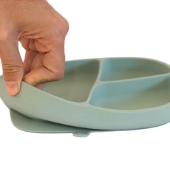 PUNTI PLATO RECTANGULAR SILICONA CON DIVISIONES NATURE GREEN en internet