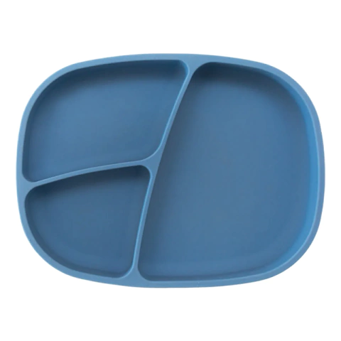 PUNTI PLATO RECTANGULAR SILICONA CON DIVISIONES OCEAN BLUE - comprar online