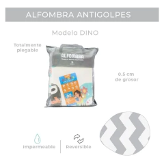 RAINBOW ALFOMBRA ANTIGOLPES DINO 1.80 X 1.20 BOLSO 0M+