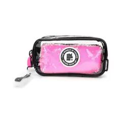 CHIMOLA CARTUCHERA CRISTAL - LENTEJUELAS 2 EN 2 BLACK TR42