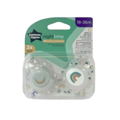 TOMMEE TIPPEE SET DE 2 CHUPETES NIGHT TIME 18-36 M - tienda online