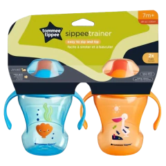 TOMMEE TIPPEE SET DE 2 VASOS SIPEE TRAINER ANIMALES 230 ML +7M