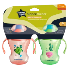 TOMMEE TIPPEE SET DE 2 VASOS SIPEE TRAINER ANIMALES 230 ML +7M en internet