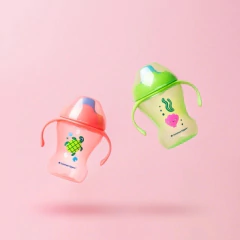 Imagen de TOMMEE TIPPEE SET DE 2 VASOS SIPEE TRAINER ANIMALES 230 ML +7M
