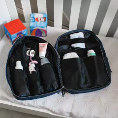 Imagen de LAS FLORITAS MOCHILA MATERNAL SUKI AZUL