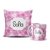 Kit almofada e caneca corações rosa