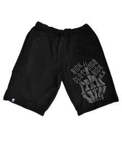 bermuda masculina com estampa de dedo no meio