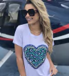 T shirt coração olho grego mãe e filha