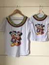 T shirt mickey e minnie Natal mãe e filha