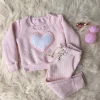 Conjunto Moletom rosa mãe e filha
