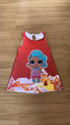 Vestido trapézio lol sereia Natal infantil